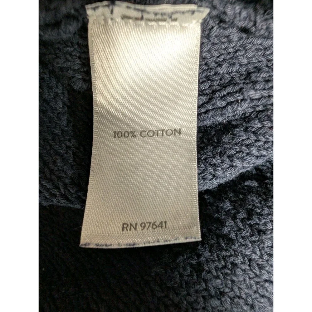 J Jill Short Sleeve Sweater Womens Navy Blouse Top Size XL Tall 100% Cotton